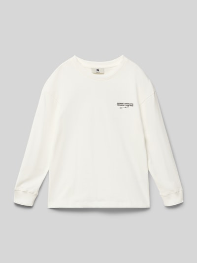 Garcia Shirt met lange mouwen en ribboorden Wit - 1