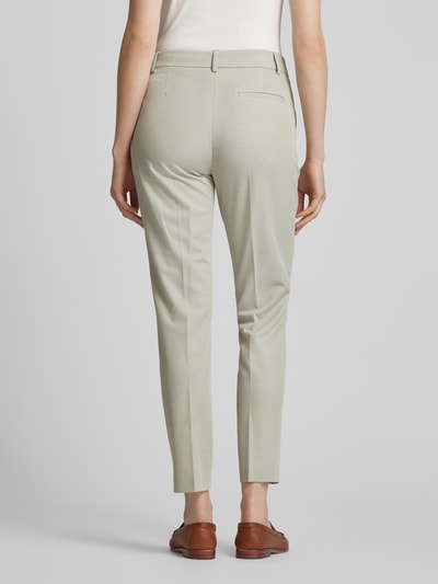 Christian Berg Woman Selection Regular fit stoffen broek met persplooien Lindegroen - 5