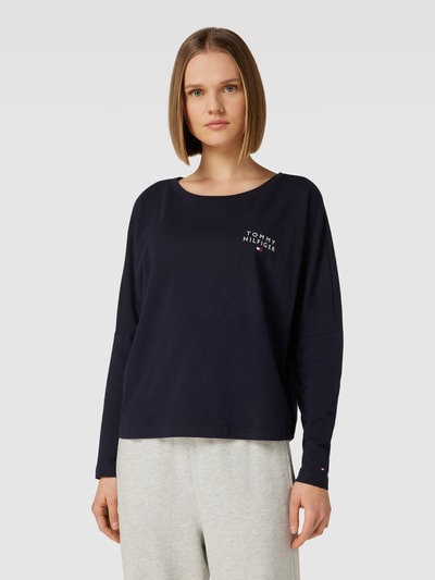 TOMMY HILFIGER Longsleeve met logoprint Marineblauw - 4