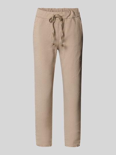 ZABAIONE Skinny Fit Stoffhose mit Tunnelzug Beige 2