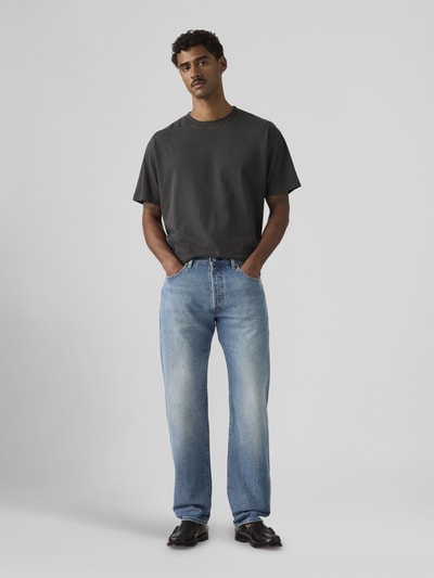 Levi's® Jeans o kroju straight fit z czystej bawełny w fasonie 5-kieszeniowym Jeansowy niebieski 3