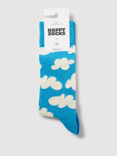 Happy Socks Socken mit Allover-Muster Modell 'Cloudy' Blau 3