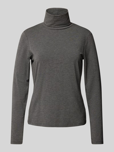 Marc O'Polo Regular Fit Rollkragen-Longsleeve aus elastischem Modal-Bio-Baumwoll-Mix Anthrazit Melange 2