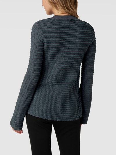 Emporio Armani Strickpullover mit Streifenmuster Mittelgrau 5