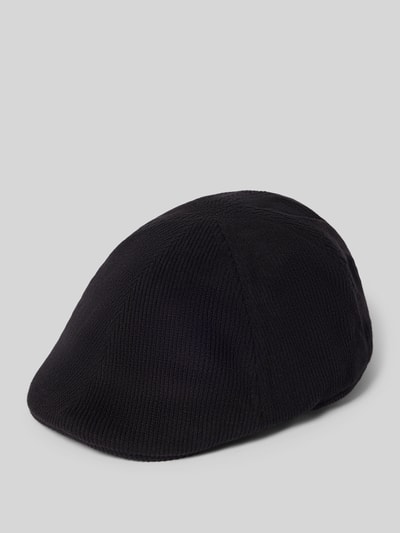 Produktfoto, Schiebermütze aus Cord von Müller Headwear in Schwarz, klassische Form, Cordstruktur, Material-Mix mit Baumwoll-Anteil.