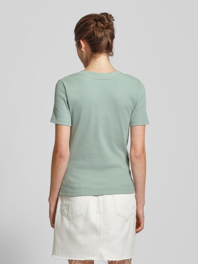 Calvin Klein Jeans T-shirt in labelpatch Rietgroen - 5