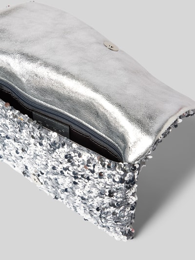 Abro Leren clutch met pailletten Zilver - 5