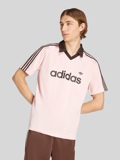 adidas Originals Regular Fit Trikot mit Logo-Print Rosa 4