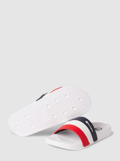 CHAMPION Slides mit Label-Detail Modell 'ALL AMERICANS' Weiss 3