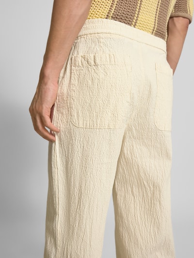 REVIEW Straight Fit Stoffhose aus Baumwoll-Mix Ecru 3