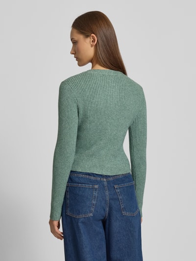 Only Kurtka z dzianiny o kroju regular fit z mieszanki wiskozy model ‘KATIA’ Zielony 5