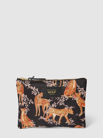 WOUF Pouch met dierenprint, model 'Salome' Zwart - 1