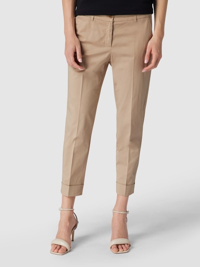 Raffaello Rossi Korte slim fit chino met stretch, model 'Dora' Zand - 4