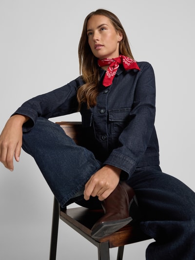 s.Oliver RED LABEL Boxy Fit Hemdjacke aus Denim Jeansblau 3