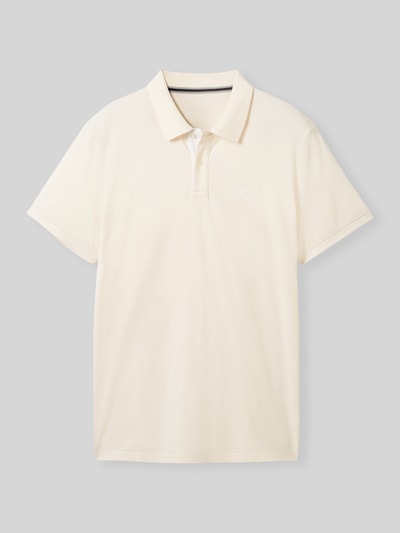 Tom Tailor Regular Fit Poloshirt aus Baumwoll-Viskose-Mix Beige 2