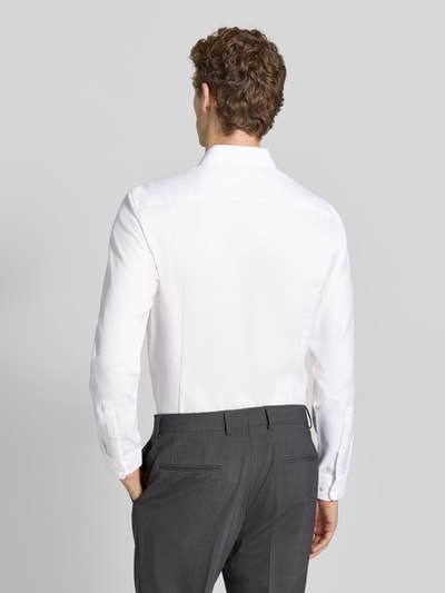 Jake*s Slim Fit Business Hemd aus Baumwolle mit Kentkragen Weiss 5