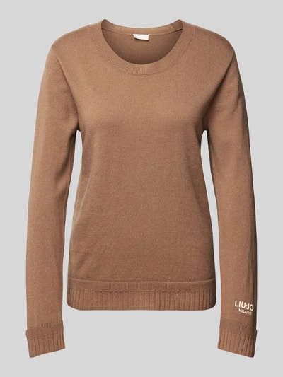 LIU JO SPORT Gebreide pullover met labelstitching Cognac - 2