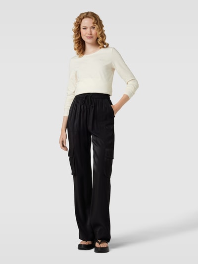 Marc O'Polo Longsleeve aus Baumwolle mit Label-Detail Offwhite 1