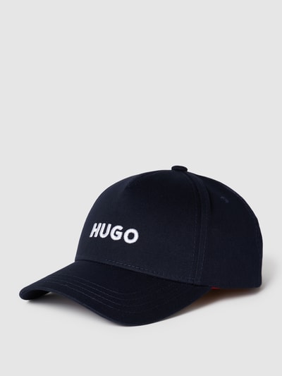 HUGO Cap mit Label-Stitching Modell 'Men-X' Dunkelblau 1