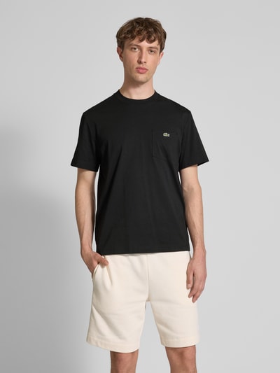 Lacoste T-Shirt mit Brusttasche Black 4