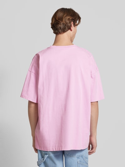 KARL KANI T-Shirt mit Label-Print Modell 'Retro' Rosa 5