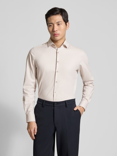 OLYMP Level 5 Koszula biznesowa o kroju slim fit z kołnierzykiem typu kent Piaskowy 4