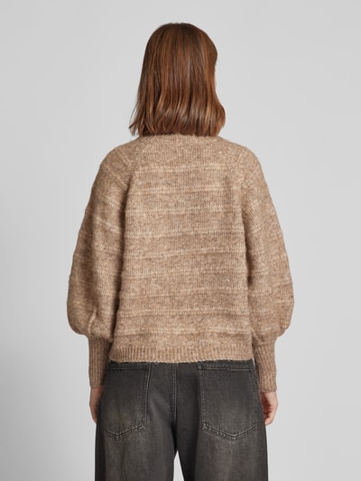 Only Heerlijk zachte pullover met ronde hals, model 'CELINA' Hazelnoot - 5