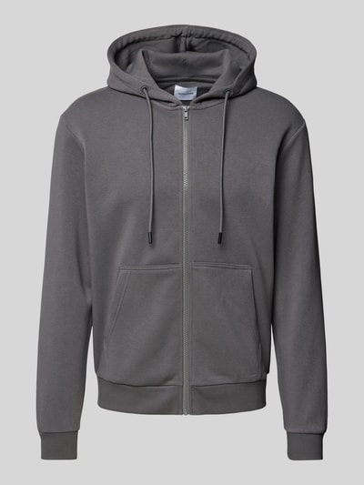 Jack & Jones Sweatjacke mit seitlichen Eingrifftaschen Modell 'BRADLEY' Anthrazit 1