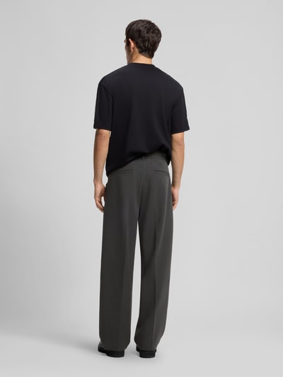 HUGO High Waist Bundfaltenhose mit Bügelfalten Mittelgrau Melange 5