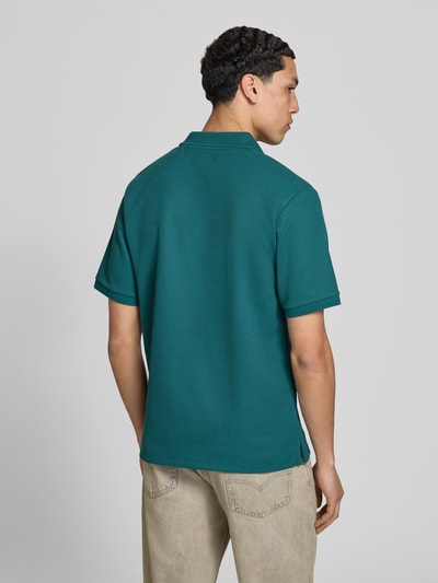 JACK & JONES Regular Fit Poloshirt mit Strukturmuster Modell 'AUSTIN' Petrol 5