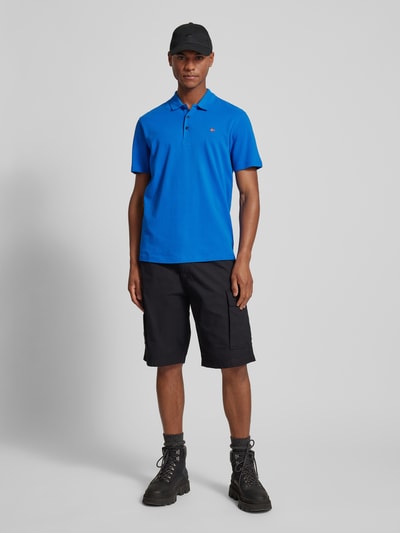 Napapijri Slim fit poloshirt met logostitching, model 'EAlIS' Koningsblauw - 1