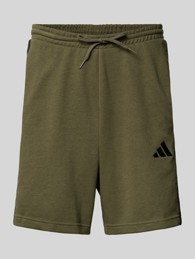 adidas Sportswear Sweatshorts mit Label-Stitching und elastischem Bund Oliv 2