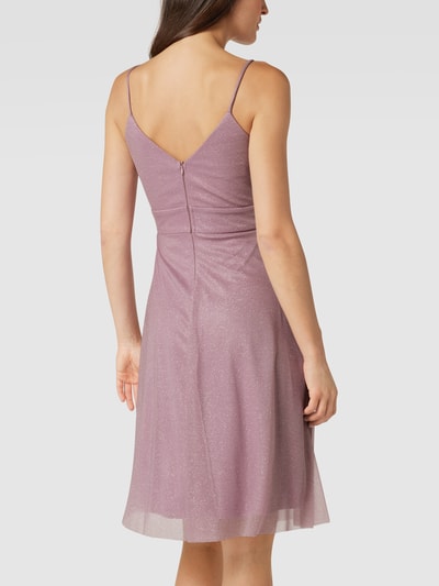 TROYDEN COLLECTION Cocktailjurk met taillepas Mauve - 5