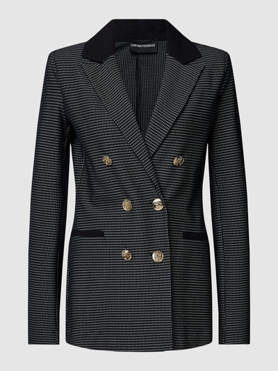 Emporio Armani Blazer mit Allover-Muster Black 2