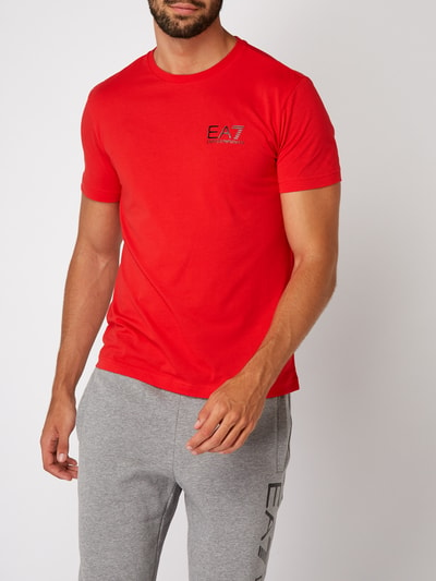 EA7 Emporio Armani T-Shirt mit Logo-Print Rot 3