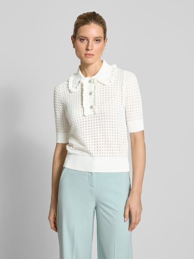 Essentiel Strickshirt mit Lochmuster Modell 'Hemirates' Offwhite 4