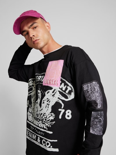 Diesel Sweatshirt mit Motiv-Prints Black 3