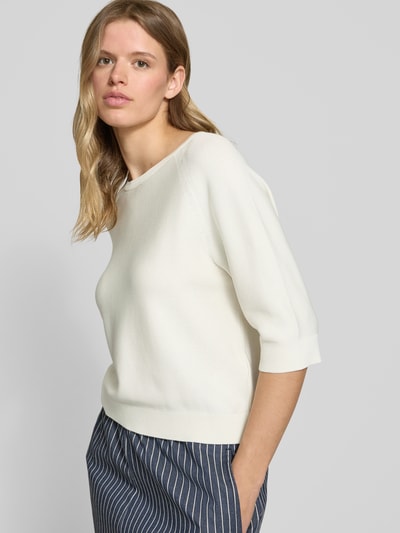 Marc O'Polo Denim Gebreide pullover met 3/4-mouwen Offwhite - 3