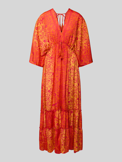 Apricot Maxikleid mit Tunnelzug im Taillenbereich Orange 2