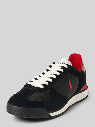 Polo Ralph Lauren Sneakers met labelstitching, model 'VARICK' Zwart - 1
