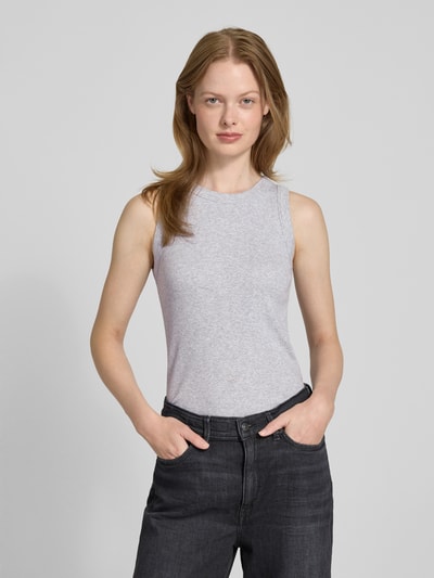 Drykorn Tanktop mit gerippten Abschlüssen Modell 'OLINA' Hellgrau 4