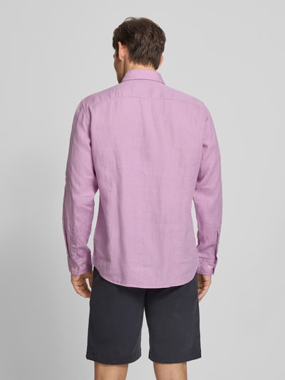 Marc O'Polo Regular Fit Freizeithemd aus reinem Leinen Flieder 5