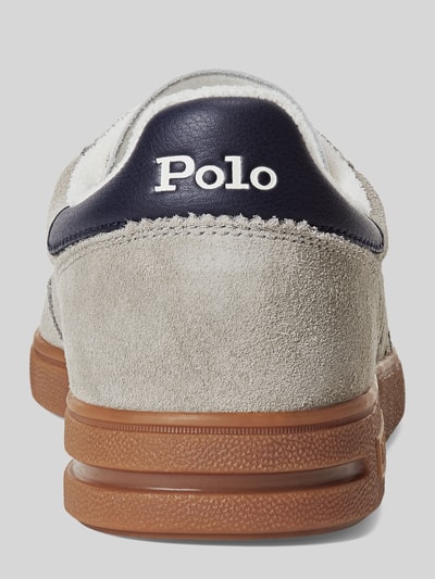 Polo Ralph Lauren Sneaker aus echtem Rindvelours Modell 'BEDFORD' Hellgrau 5