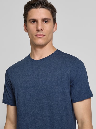 Knowledge Cotton Apparel T-Shirt mit Label-Detail Rauchblau Melange 3