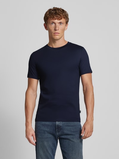 s.Oliver BLACK LABEL Regular Fit T-Shirt aus reiner Baumwolle Marine 4