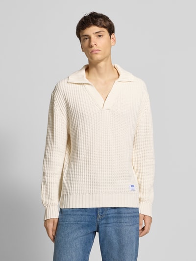 Hugo Blue Oversized Strickpullover aus Baumwoll-Mix Offwhite 4