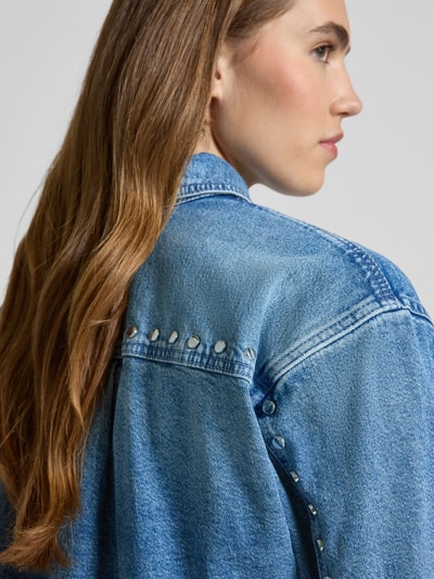 MAC Kurtka jeansowa z wykładanym kołnierzem Jasnoniebieski 3