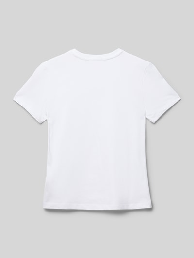 Calvin Klein Jeans T-Shirt mit Label-Print Weiss 3