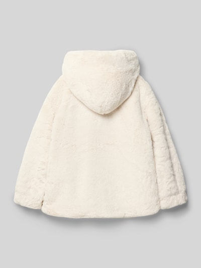 Mango Jacke aus Kunstfell mit Kapuze Modell 'bolita' Ecru 3