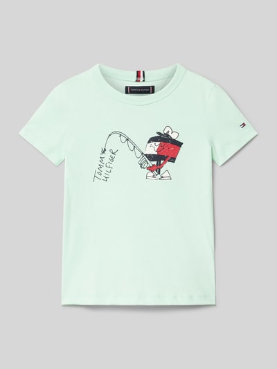 Tommy Hilfiger Kids T-Shirt mit Rundhalsausschnitt Modell 'FLAG FUN' Gruen 1